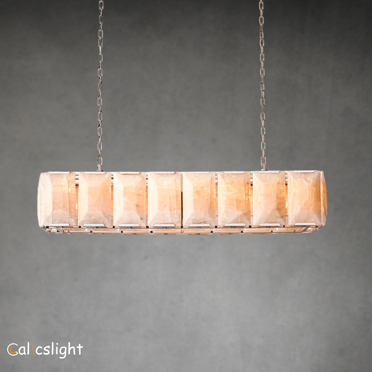 Harlow Calcite Rectangular Chandelier 55"