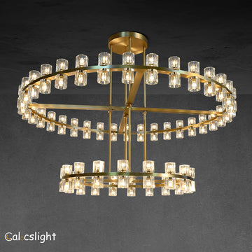 Arcachon Crystal 2-Tier Round Chandelier 60"