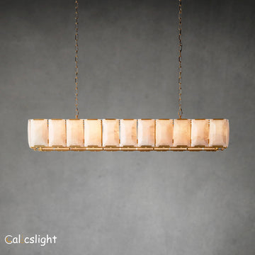 Harlow Calcite Rectangular Chandelier 74"