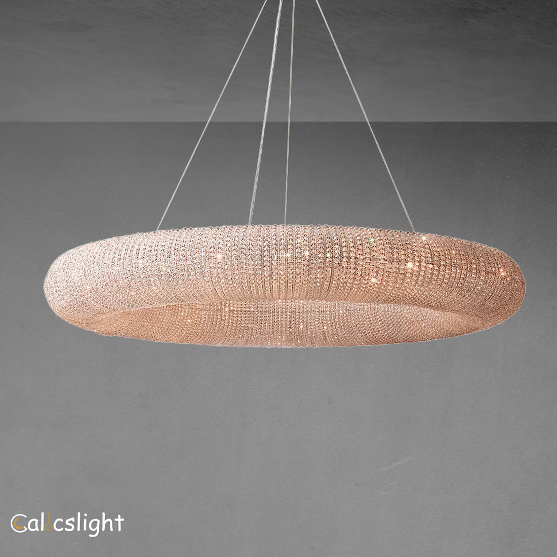 Halo Crystal Aperture Round Chandelier D72"