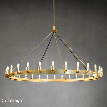 Cereak Vintage Filament Round Chandelier 63"