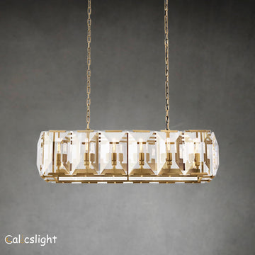 Harlow Multi Crystal Rectangular Chandelier 42"