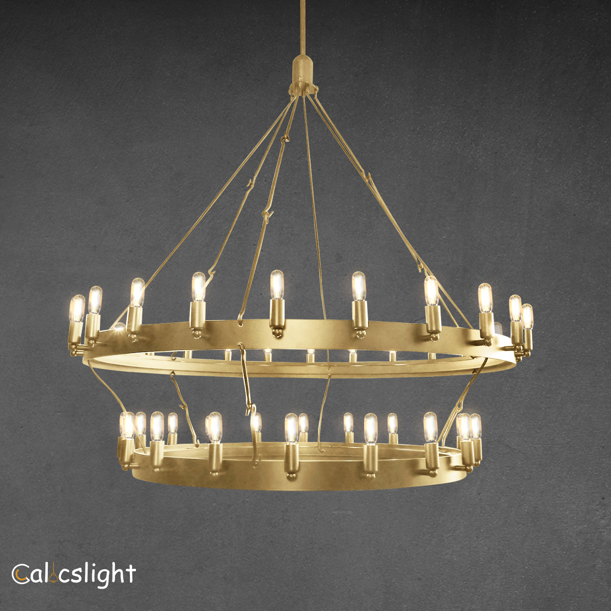 Cereak Vintage Filament 2-Tier Chandelier