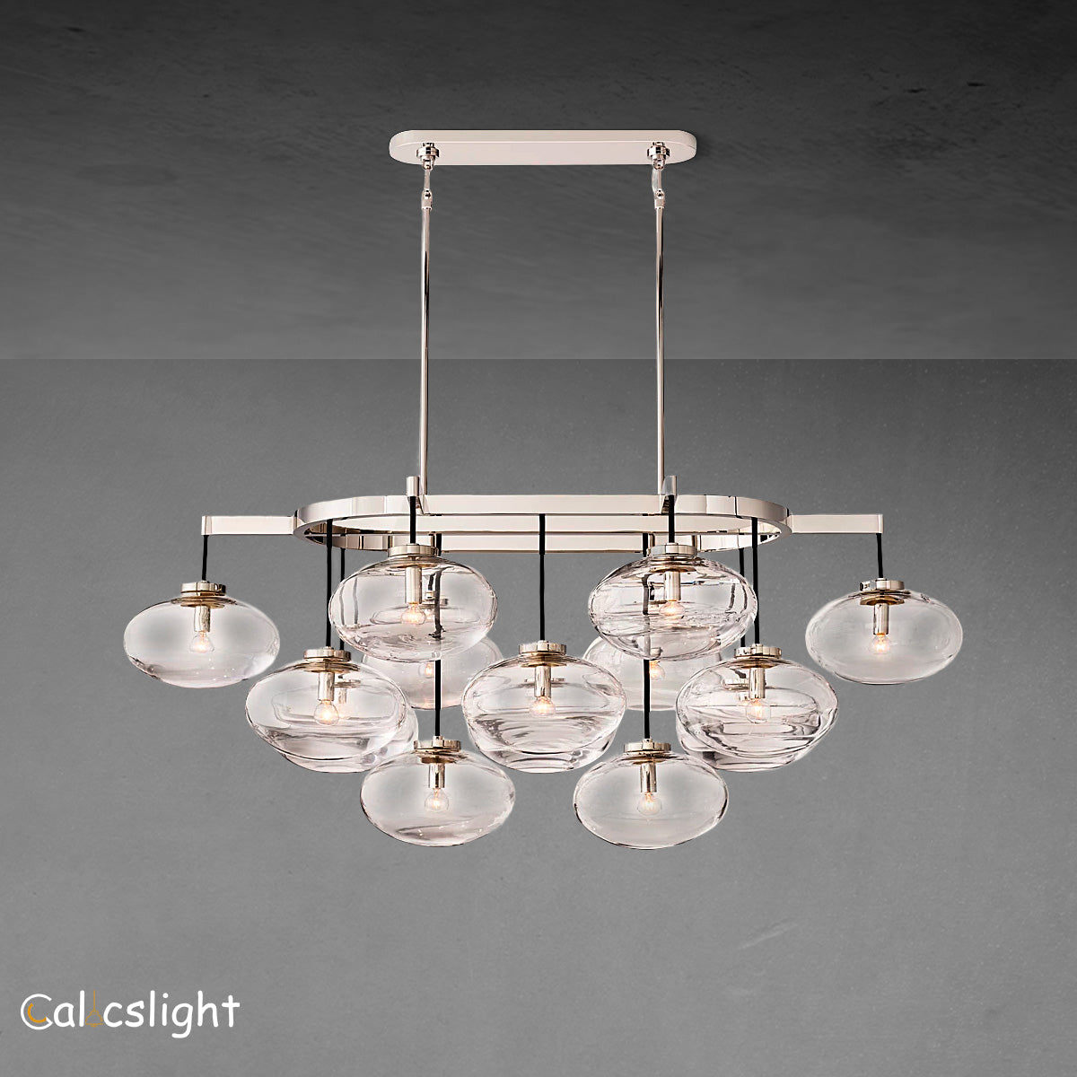 Cabratt Glass Linear Chandelier 54"