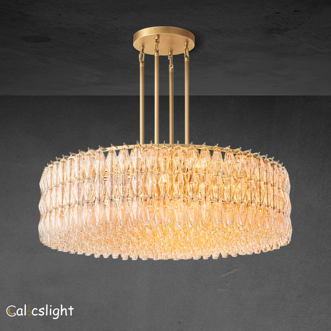 Chara Glass Tiered Round Chandelier D 62“