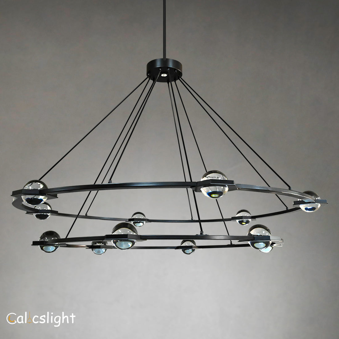 Ecbatant 2-Tier Round Chandelier 60"