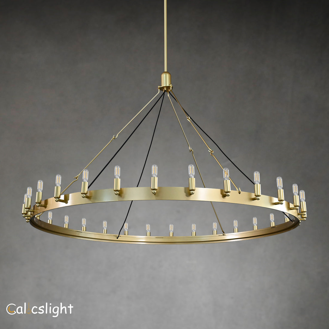 Cereak Vintage Filament Round Chandelier 63"