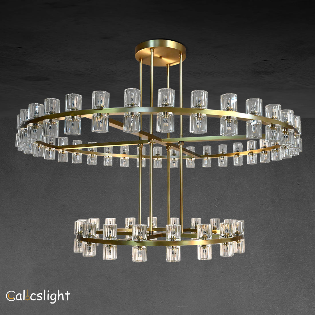 Arcachon Crystal 2-Tier Round Chandelier 60"