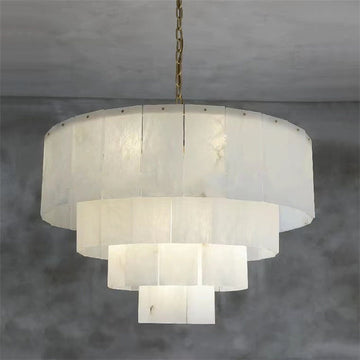 Brendra Classic marble Multi-Layer Round chandelier 31"