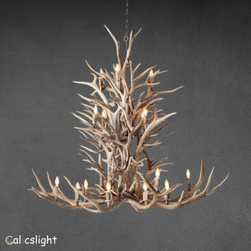 Natural Antler Chandelier 66"