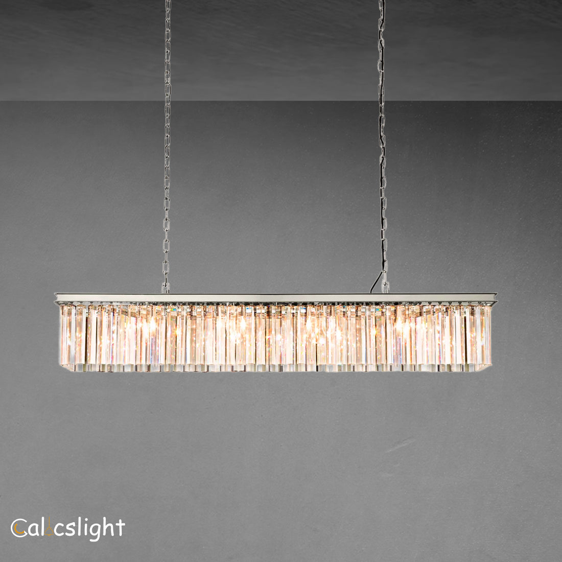 Odeon Crystal Rectangular Chandelier 59“