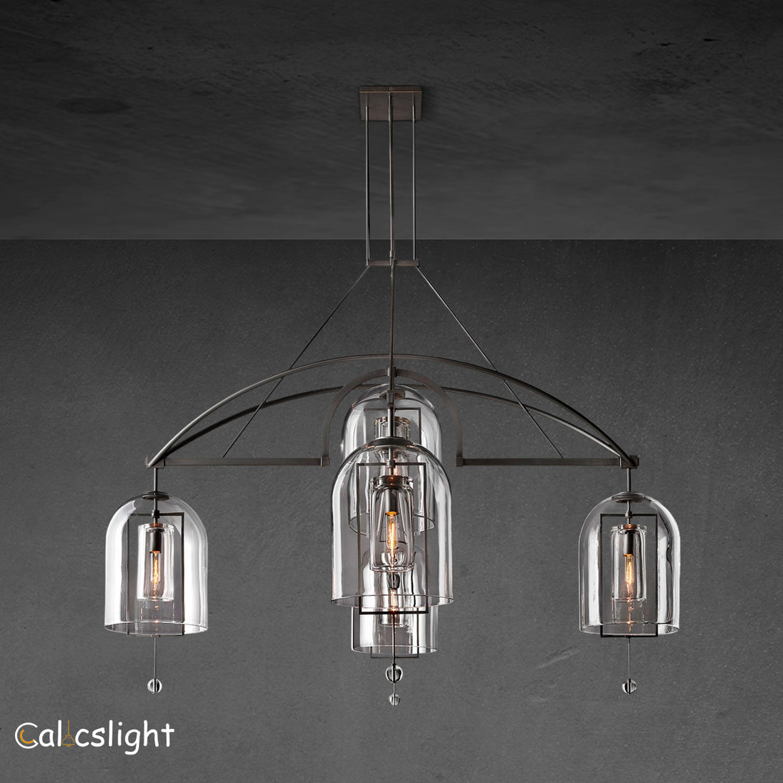 Fulcrum Round Chandelier 73" 5-Lights