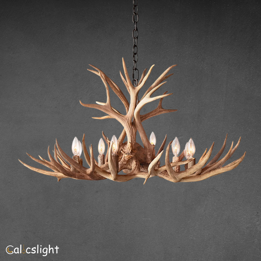 Natural Antler Chandelier 36"