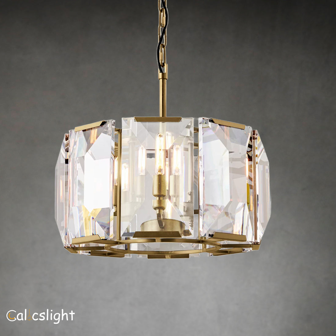 Harlow Calcite Round Chandelier 19"