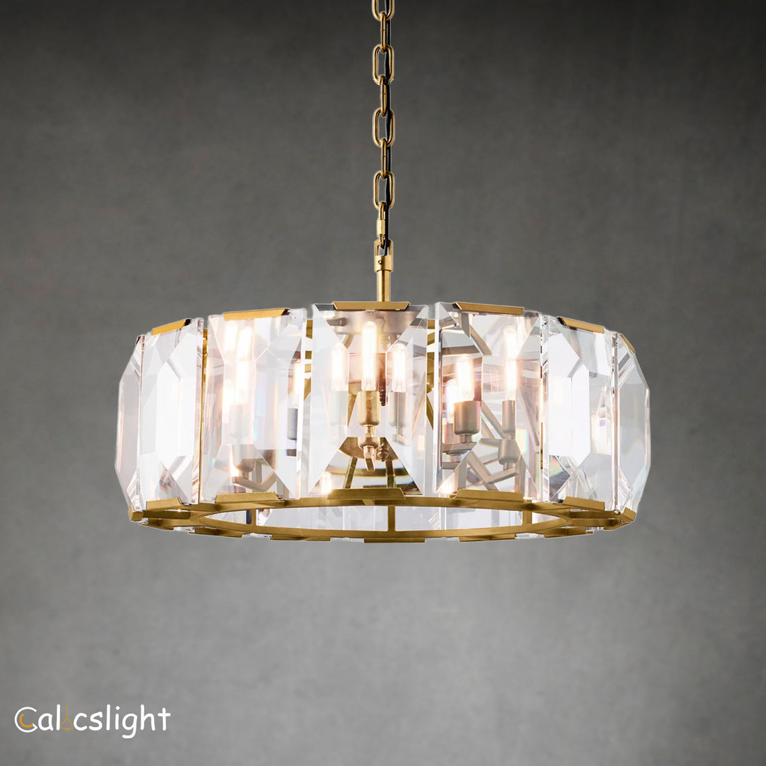 Harlow Calcite Round Chandelier 31"