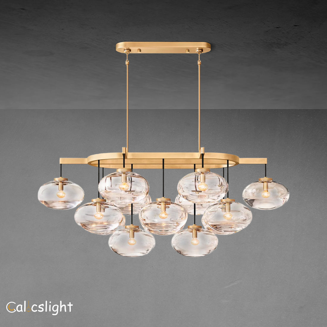 Cabratt Glass Linear Chandelier 54"