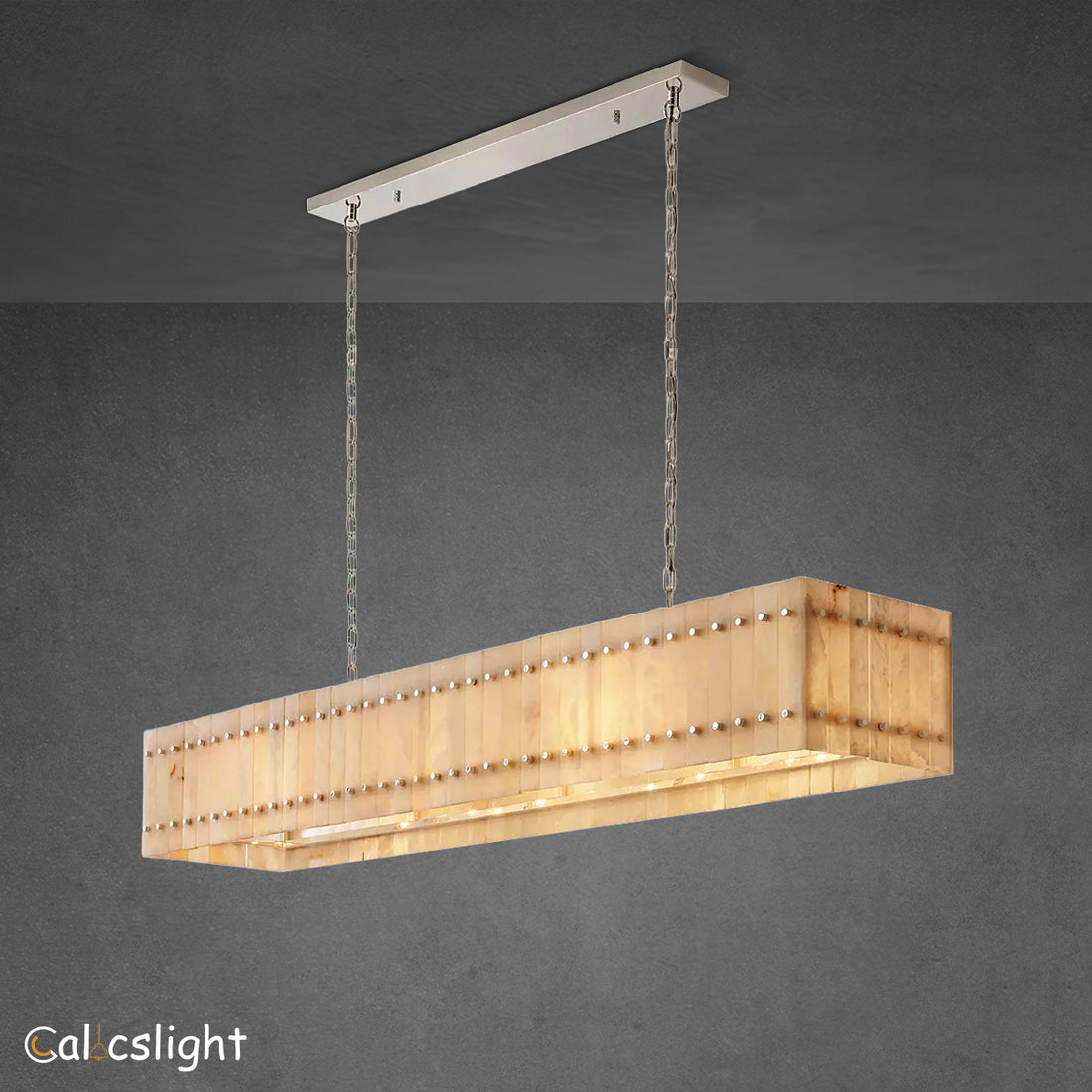 San Marco Alabaster Linear Chandelier 72"