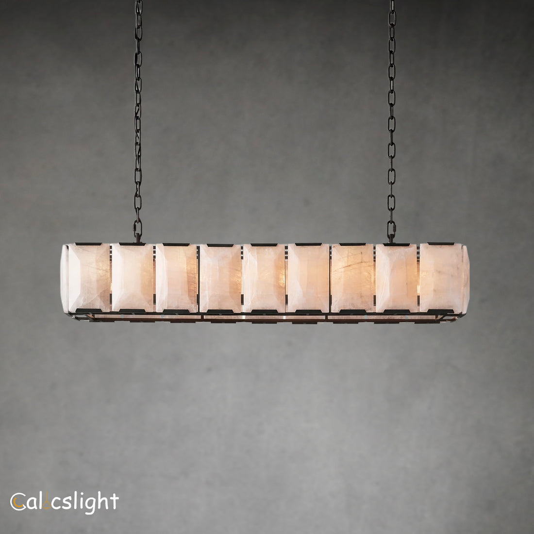 Harlow Calcite Rectangular Chandelier 62"