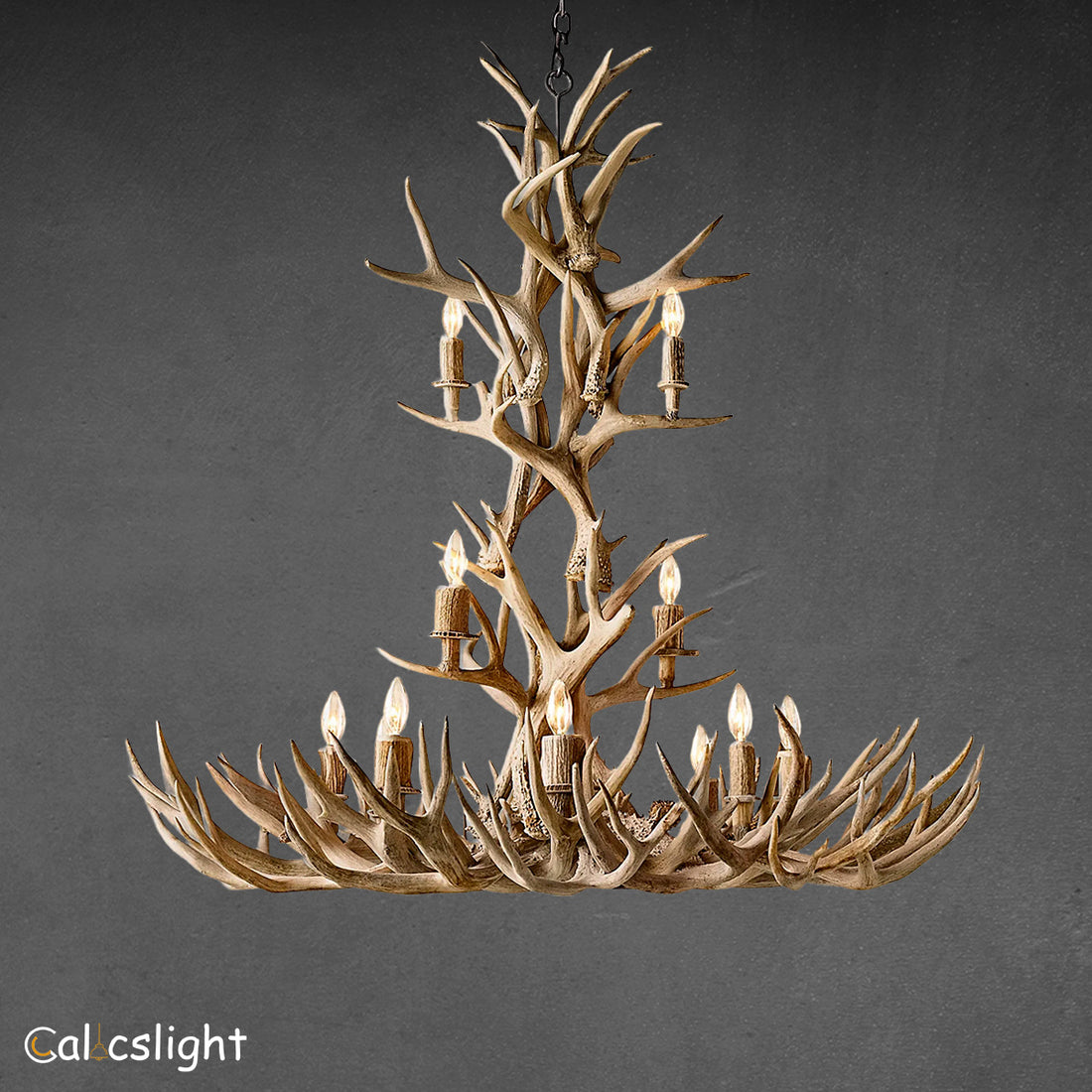 Natural Antler Chandelier 48"