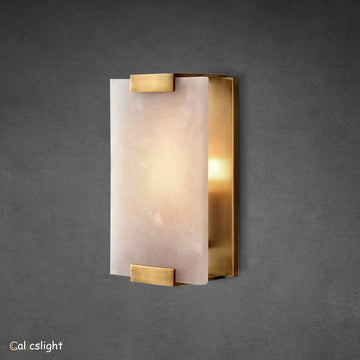 Hand-Carved Alabaster Sconce