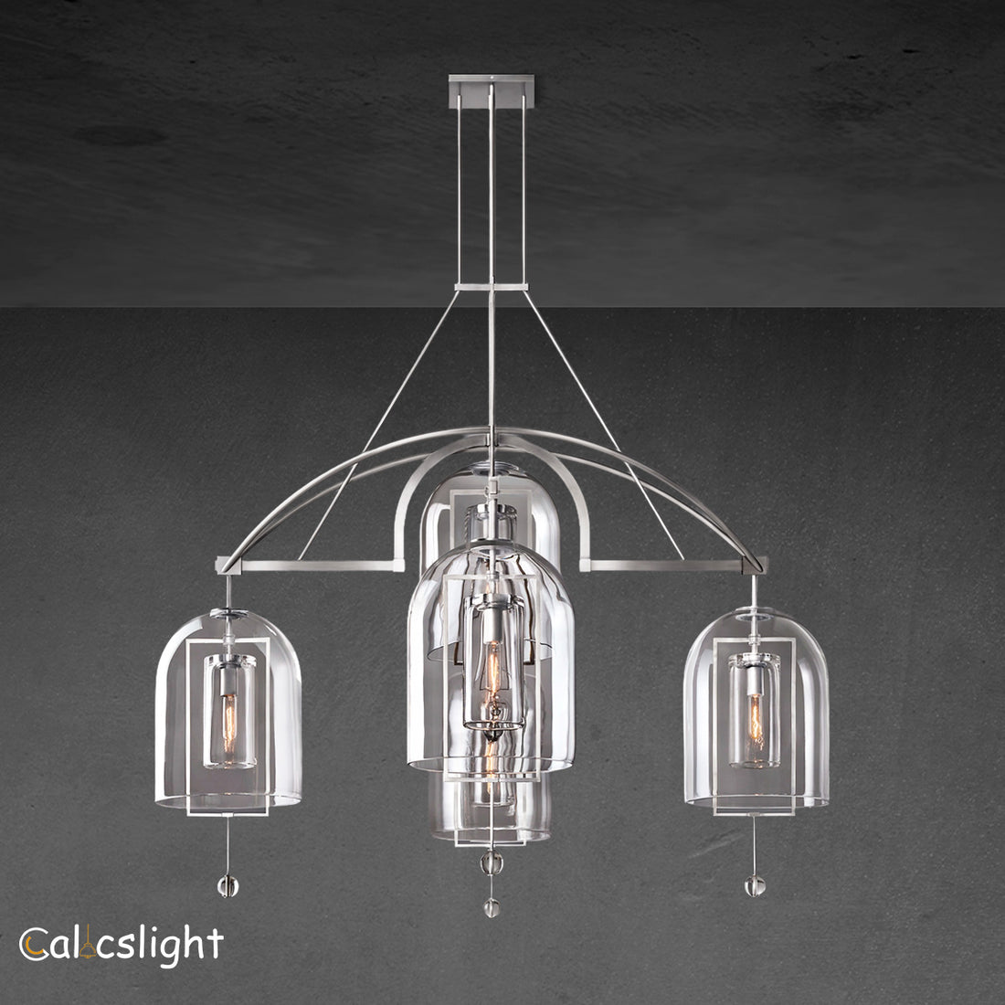 Fulcrum Round Chandelier 61" 5-Lights