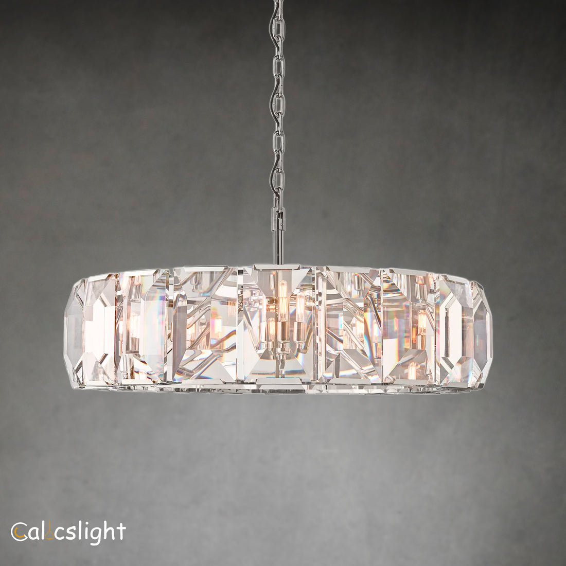 Harlow Multicurve Crystal Round Chandelier 43" 60