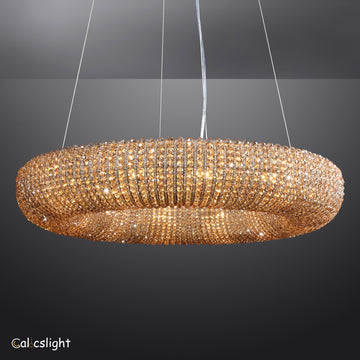 Halo Crystal Aperture Round Chandelier D41"