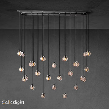 Perle Glass Linear Chandelier 72"