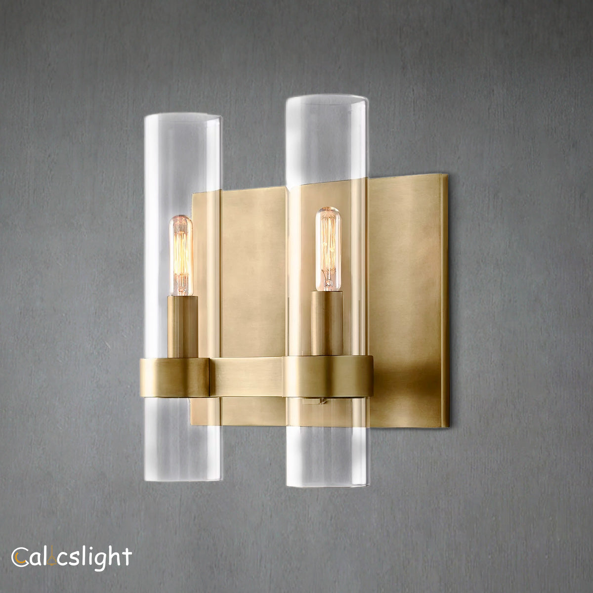 Ravelle Glass 2-Head Wall Sconce