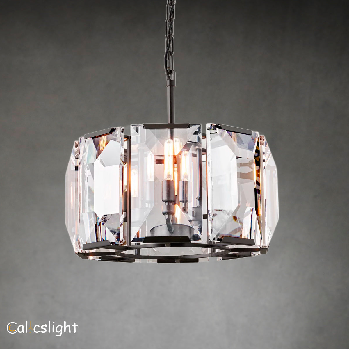 Harlow Calcite Round Chandelier 19"