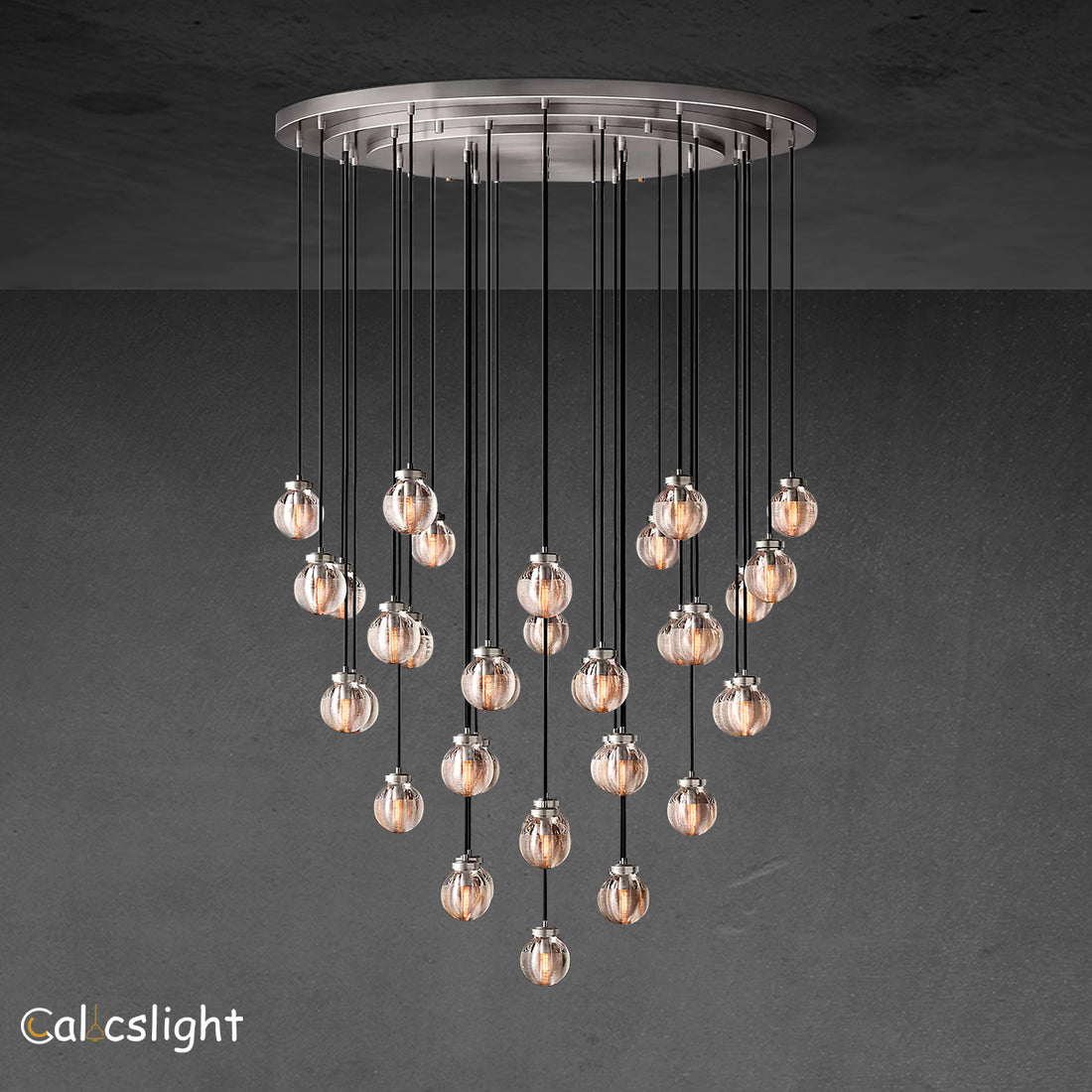 Perle Glass Round Chandelier  48"