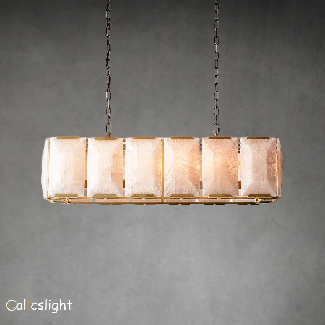 Harlow Calcite Rectangular Chandelier 42"