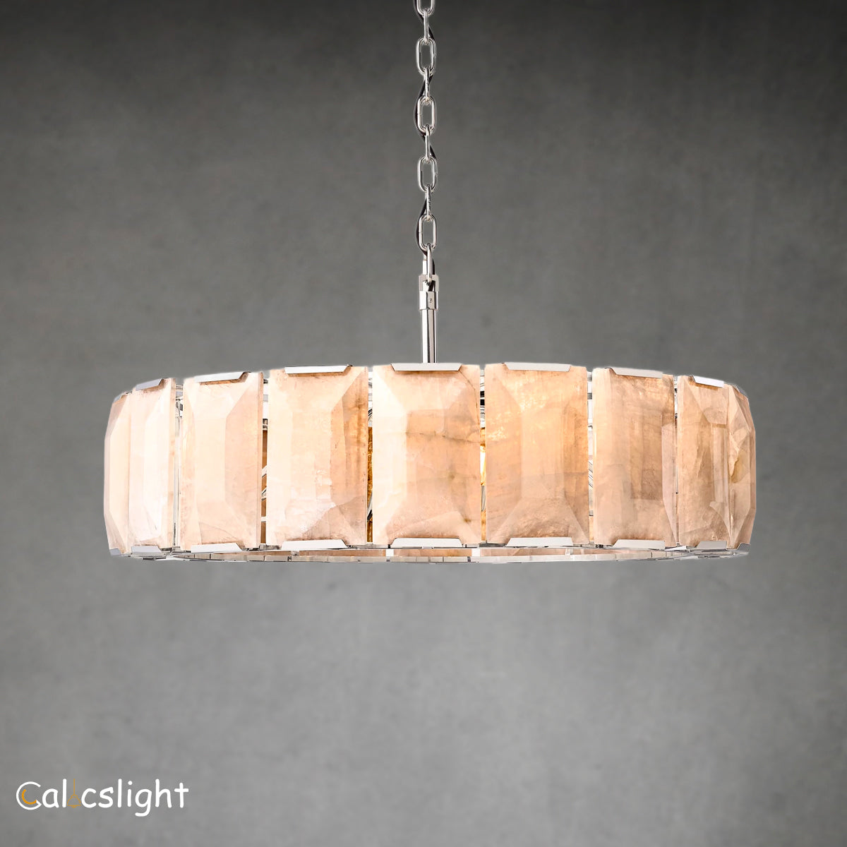 Harlow Calcite Round Chandelier D 43"