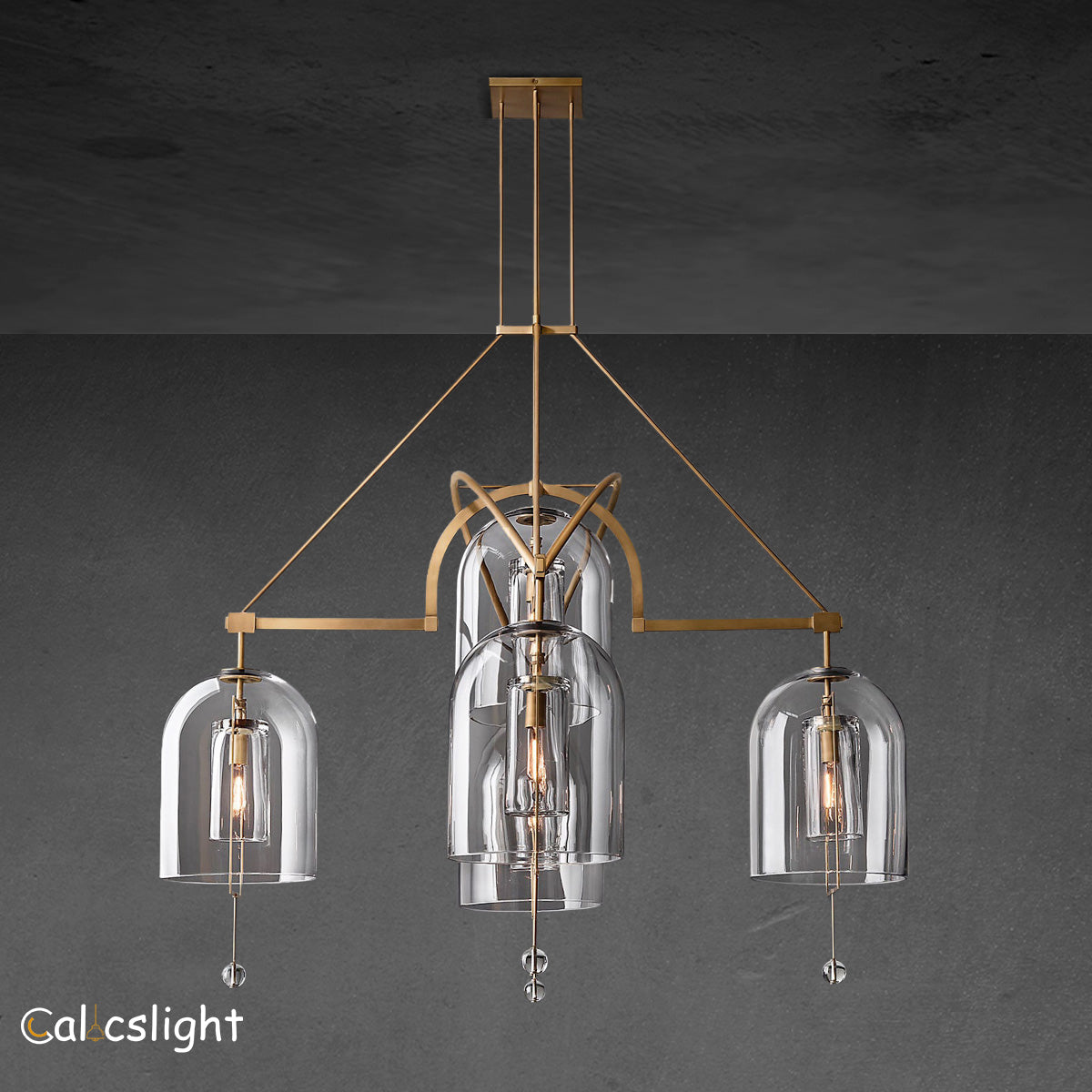 Fulcrum Round Chandelier 61" 5-Lights