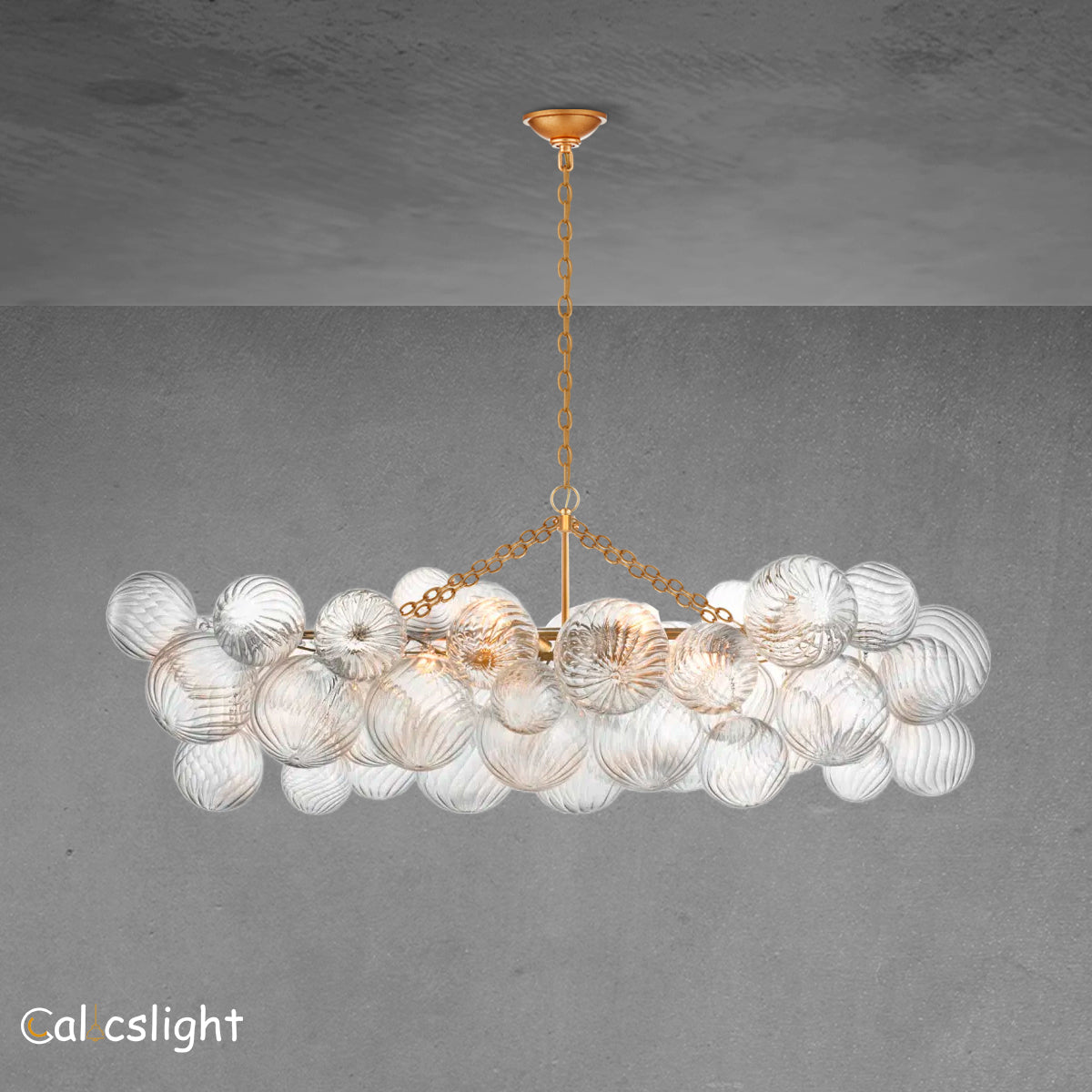 Talial Glass Medium Linear Chandelier 51"