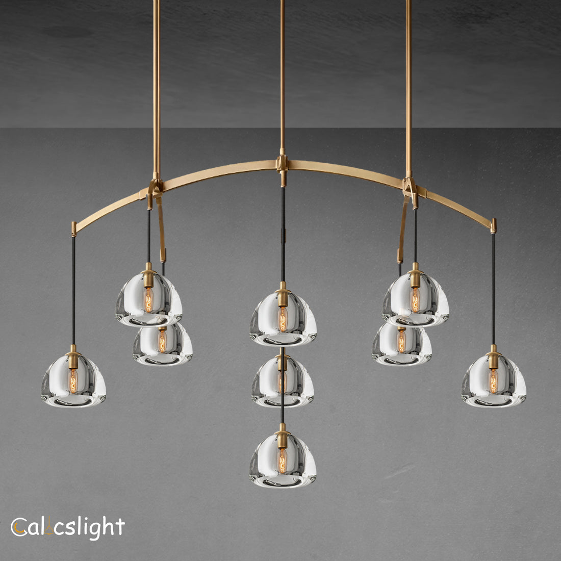 Hemisphere Linear Chandelier 54”