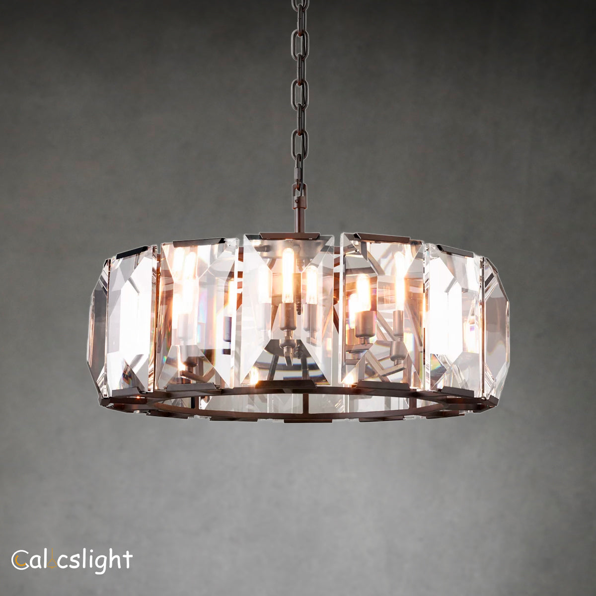 Harlow Calcite Round Chandelier 31"