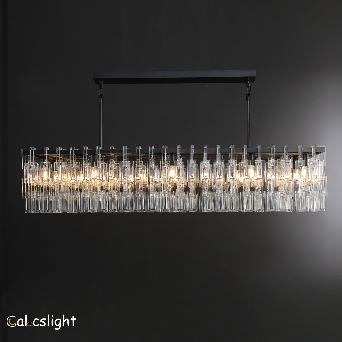 Magina K9 Crystal Rectangular Chandelier 60"