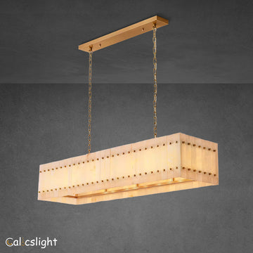 San Marco Alabaster Linear Chandelier 54"