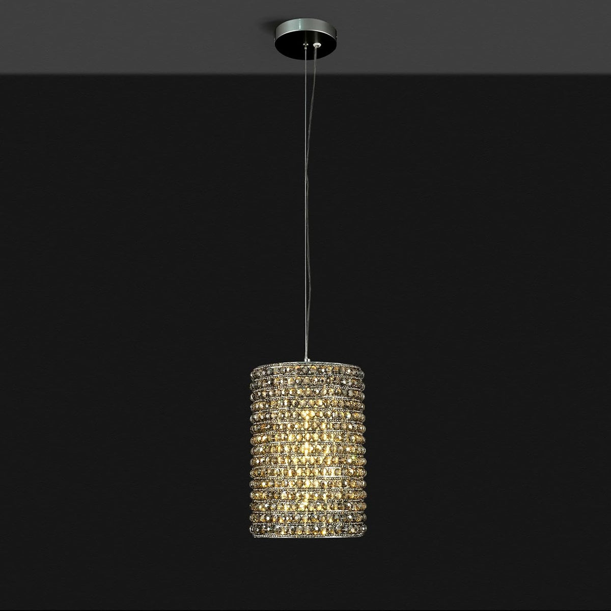 Smoke Grey Crystal Pendant Lights - Fast Delivery-1-Luxehomezone
