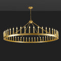 Vintage Filament Round Chandelier 64'' - Fast Delivery-1-Luxehomezone