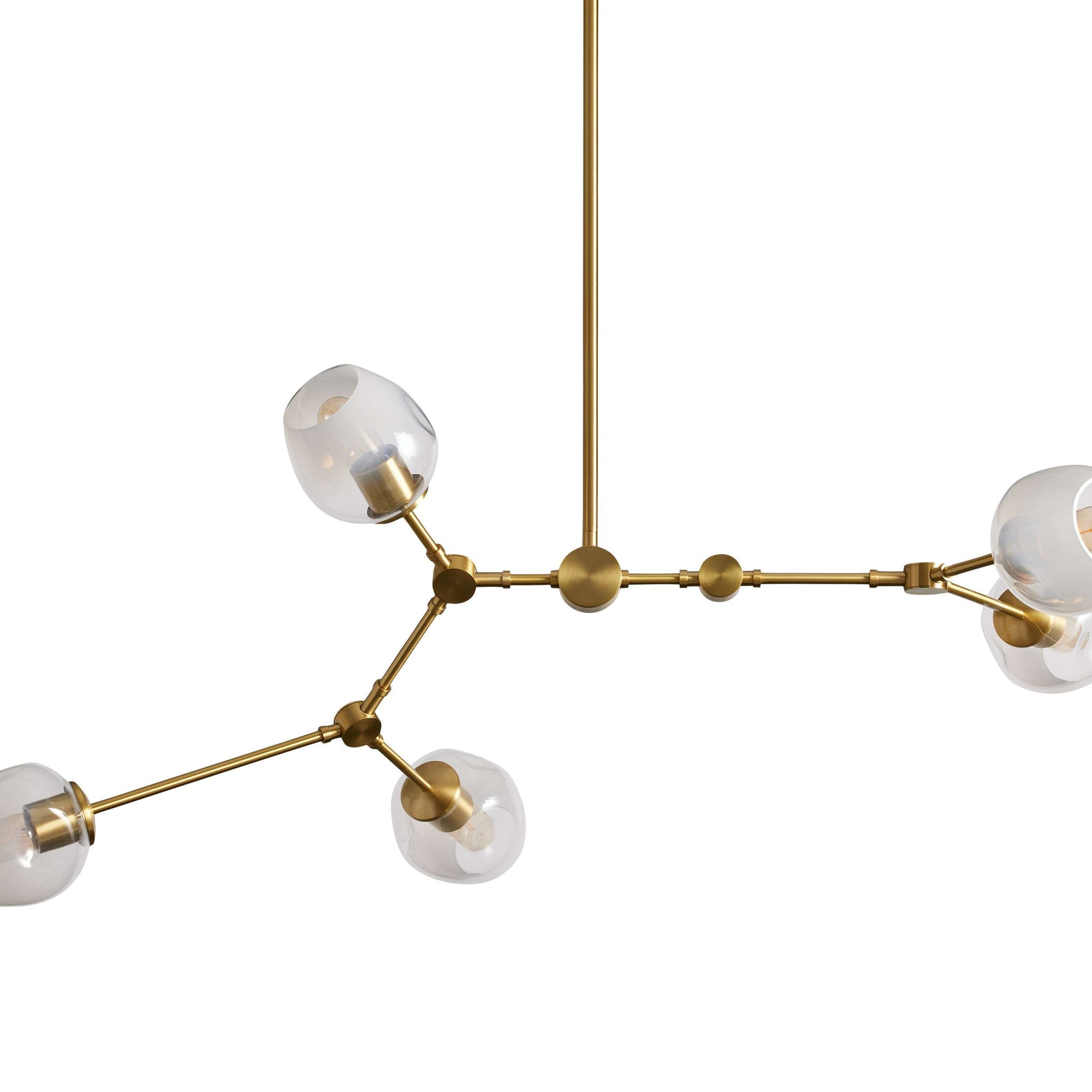 Covington Horizontal White Globe Branching Bubble Chandelier