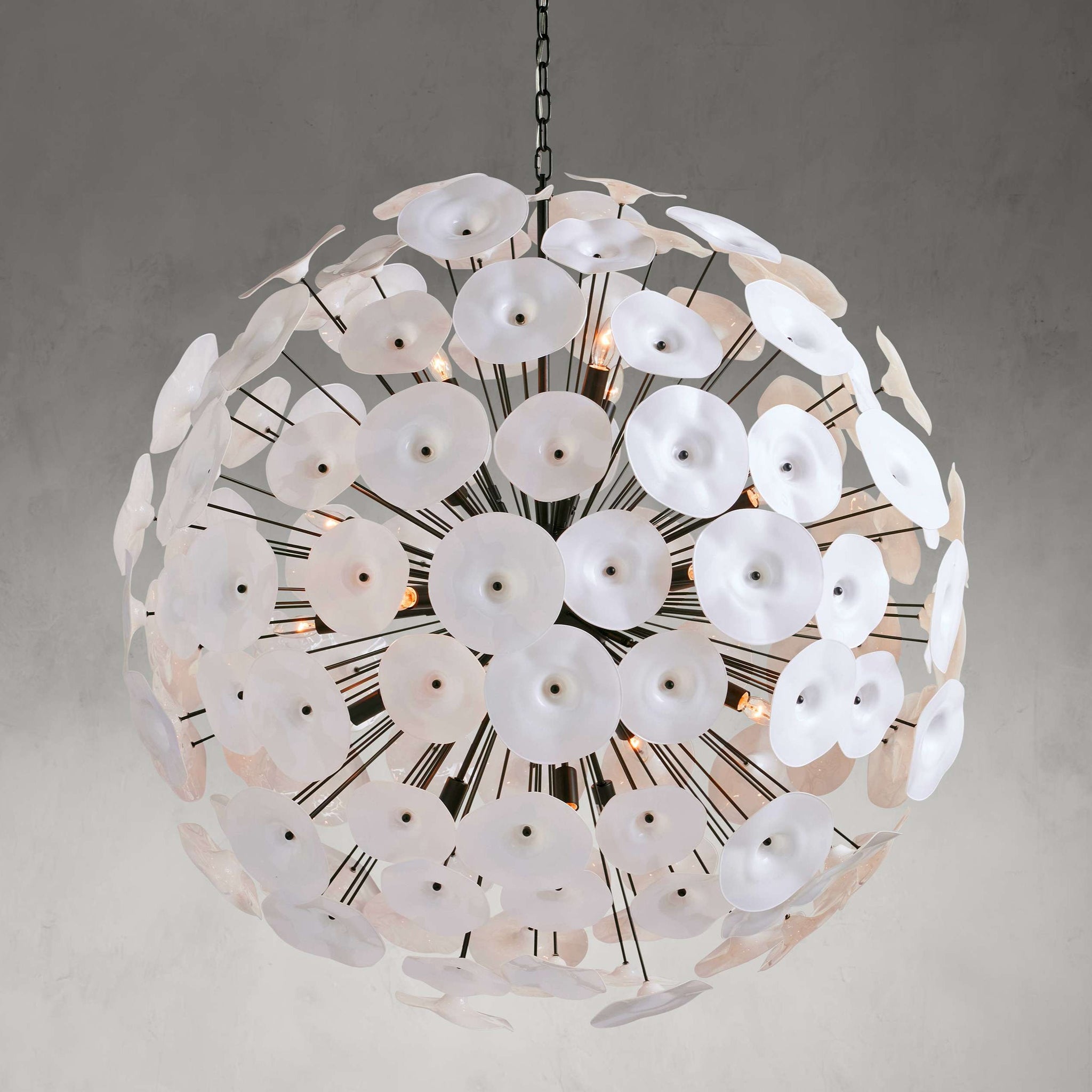 Lily Round Chandelier in Black