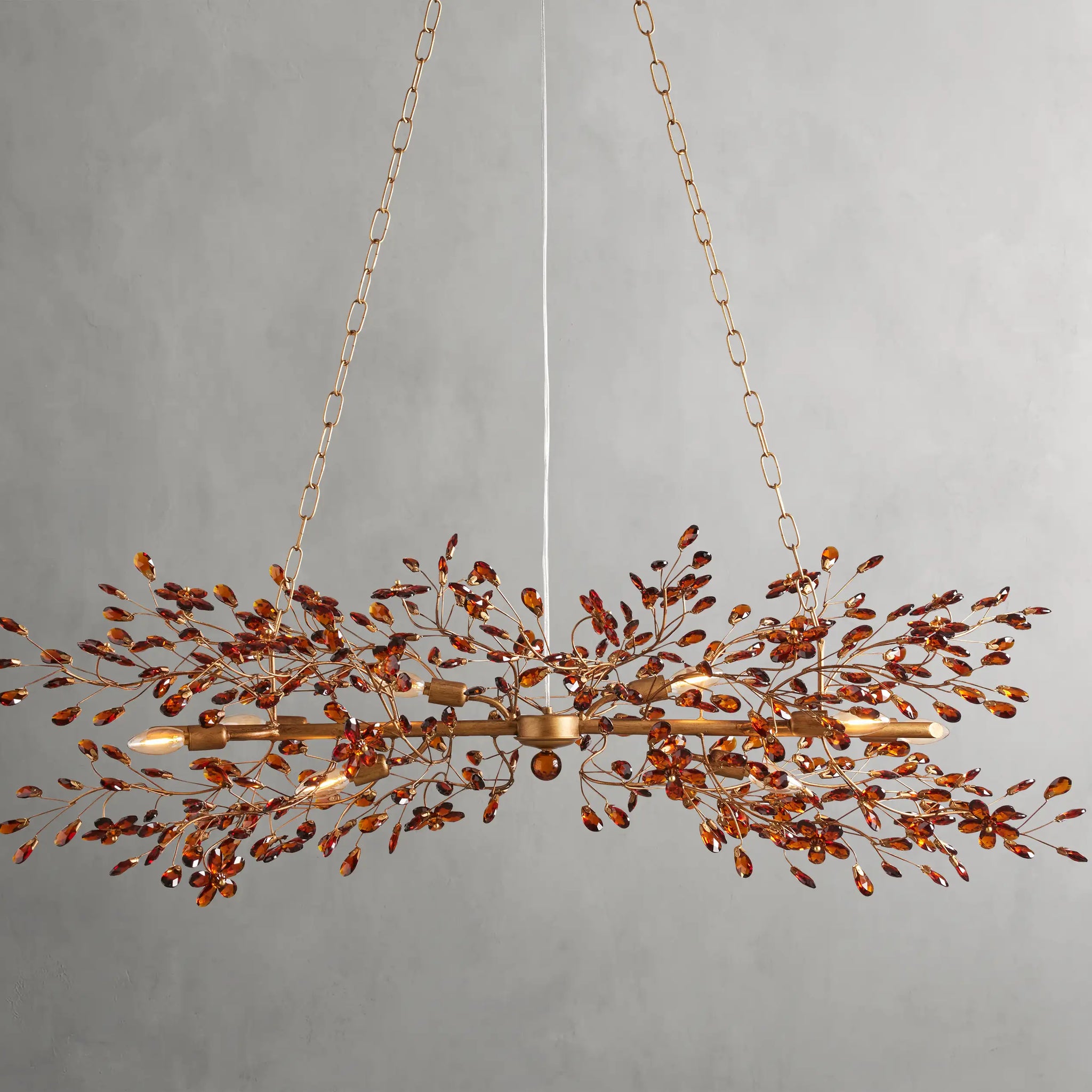 Fiore Colored Linear Chandelier 51" 68"