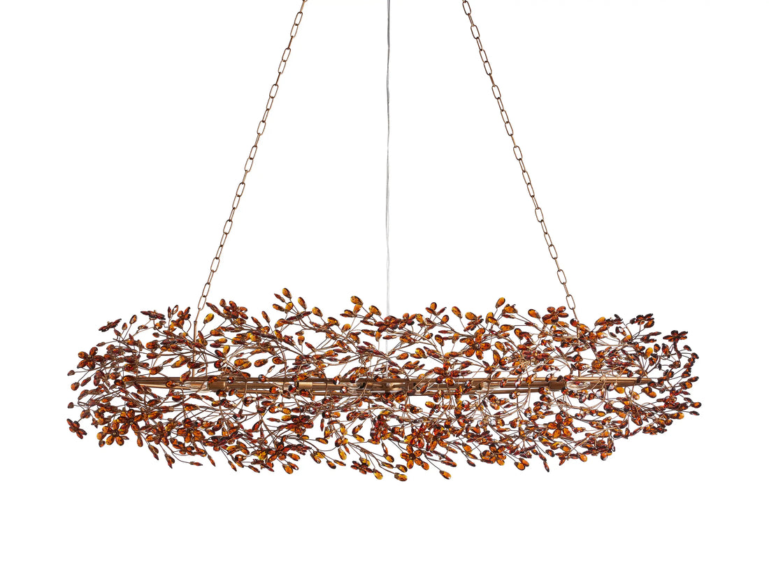 Fiore Colored Oval Chandelier 62" 74"