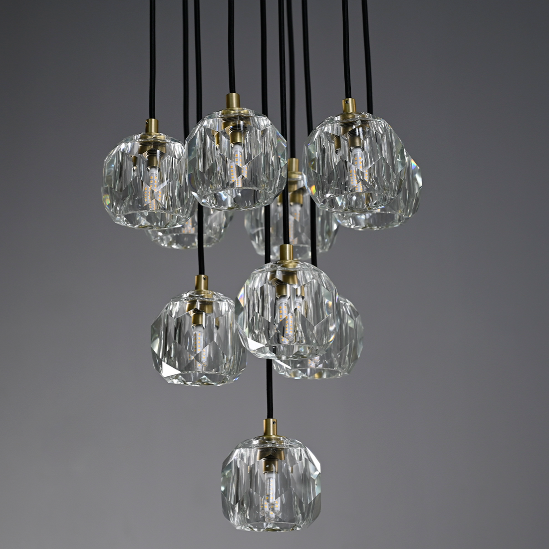 Boule De Crystal Ball Cluster Chandelier 14"