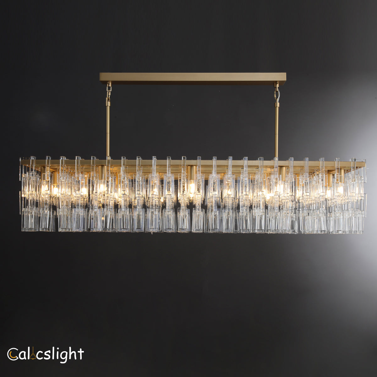 Magina K9 Crystal Rectangular Chandelier 60"