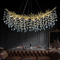 Modern Silver Crystal Glass Tree Branchs Chandelier 55