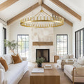 Vintage Filament Round Chandelier 64'' - Fast Delivery-1-Luxehomezone