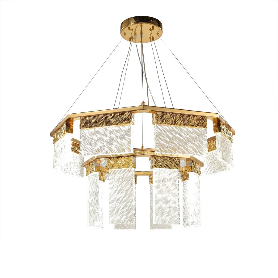 Aime 2-Tier Round Down-Light Chandelier